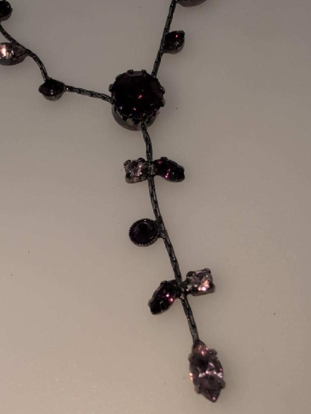 Talbots NWT Delicate Purple Teardrop Pendant Necklace - Women Jewelry BB15 - Picture 2 of 6